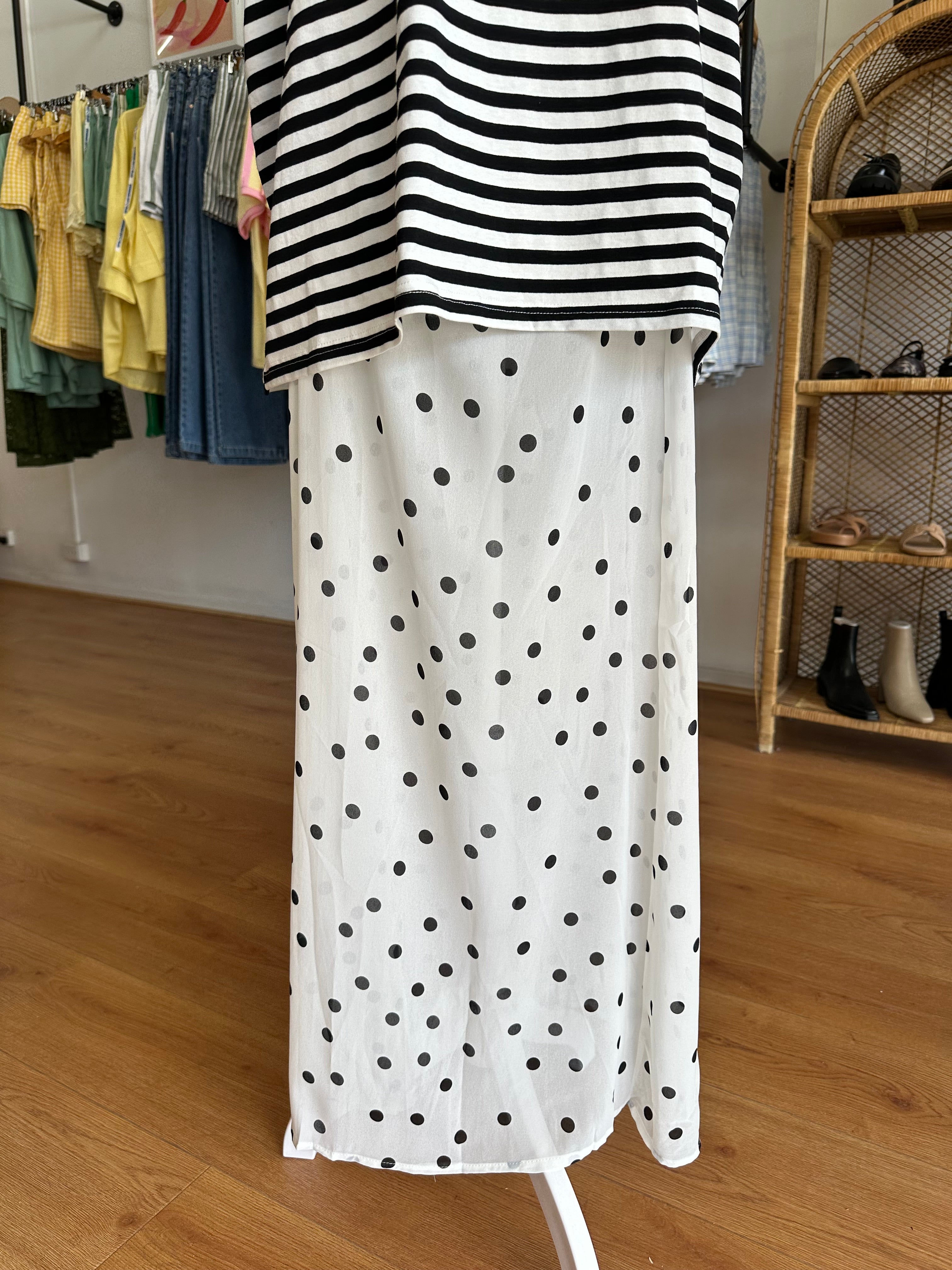 Sheer Polka Dot Skirt