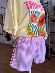 By Frankie Stripe w Heart Short