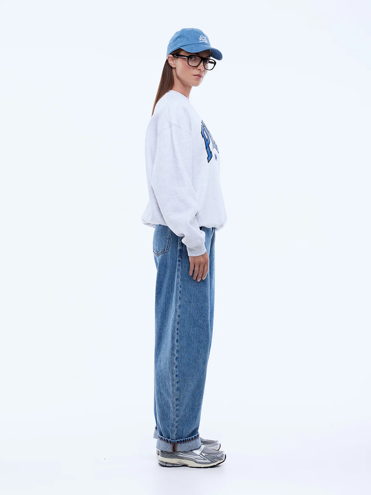 Pelly Collegiate Sweatshirt ~ White Marle