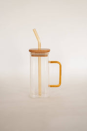 The Catalina Glass Mug + Straw | Mocha