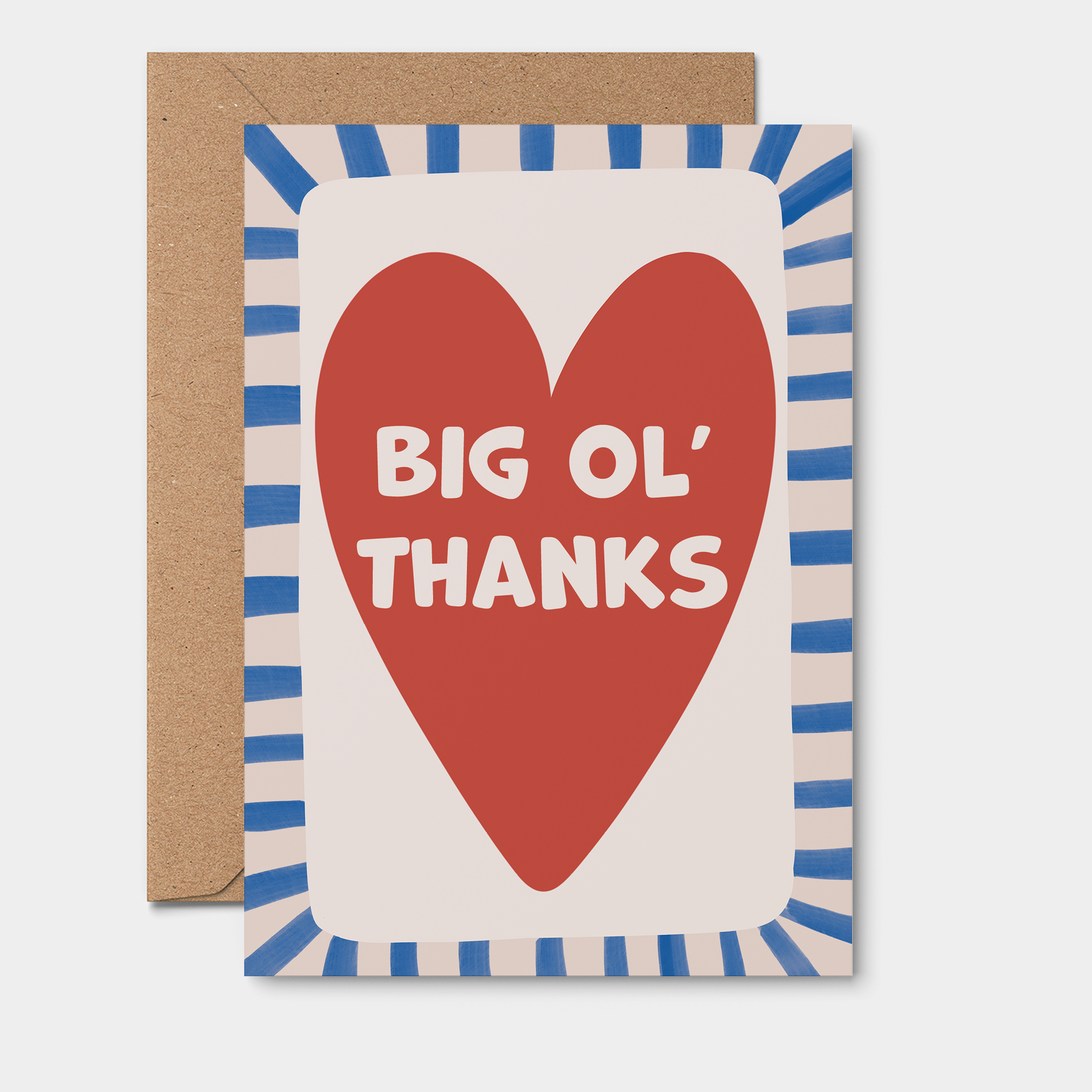 Big Ol' Thanks Greeting Card | Love Heart