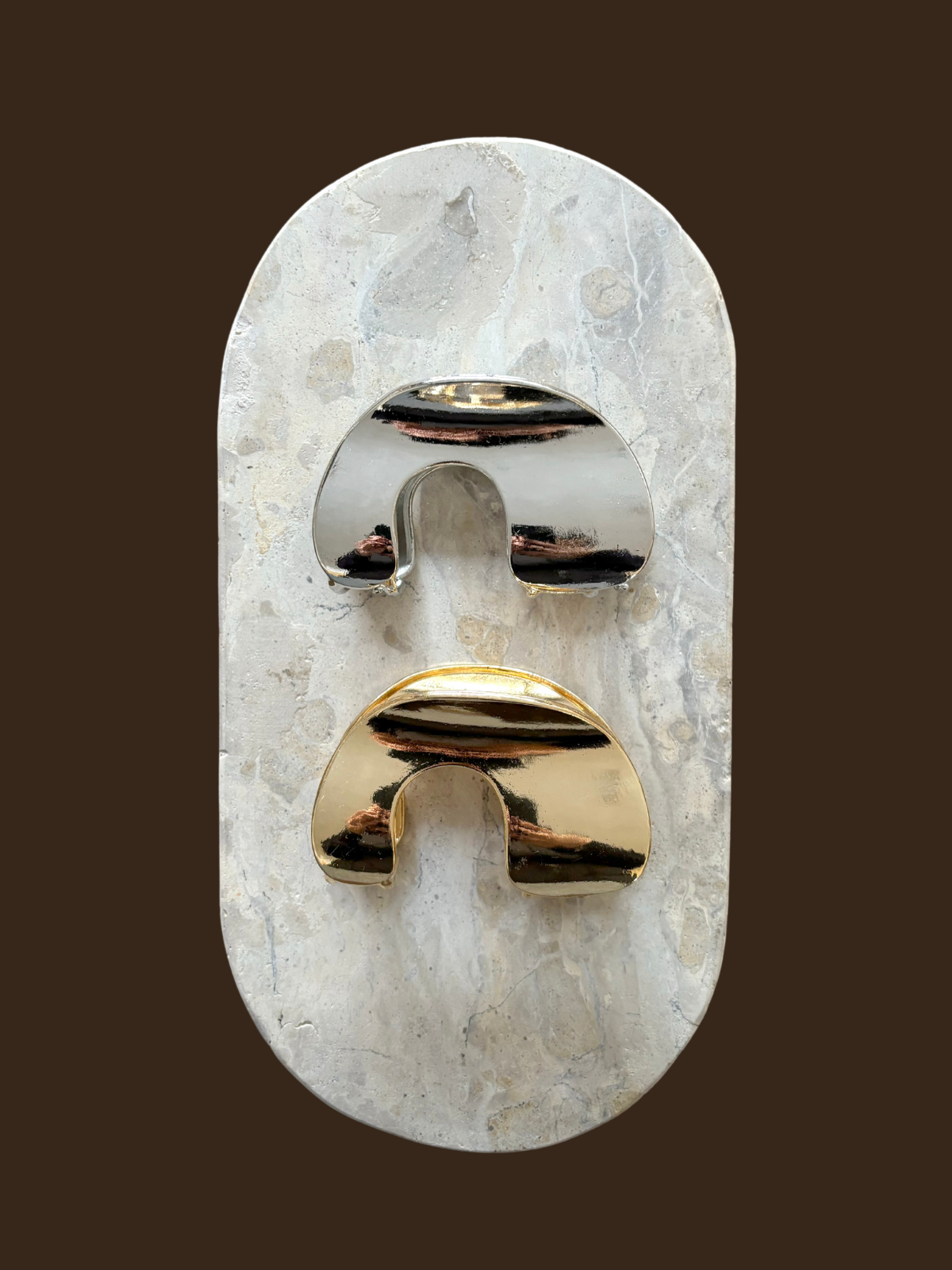 Colette Metal Hair Claw Clips | Silver