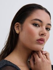 Bow Stud 18K Gold Plated Earrings