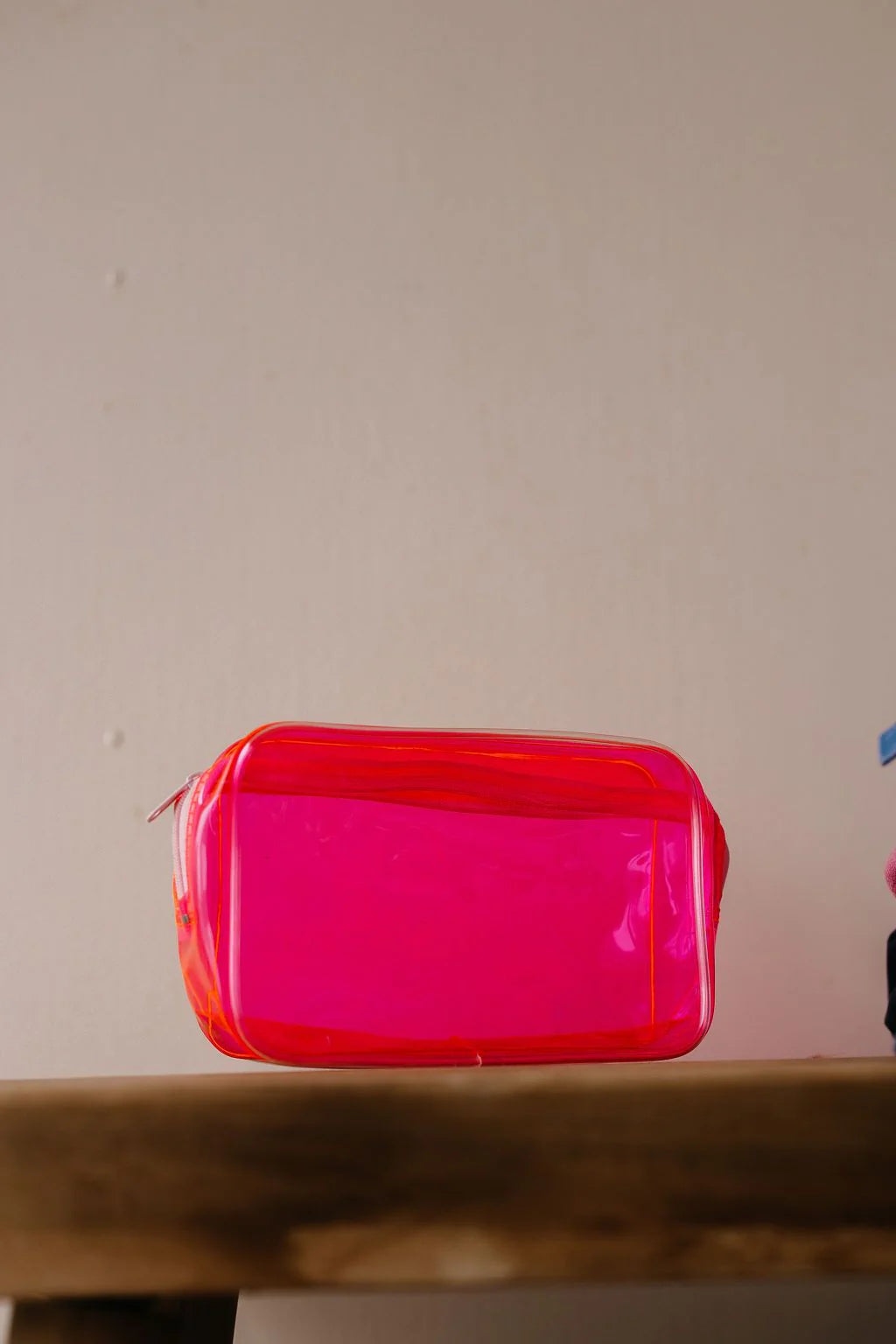 Neon Cosmetic Zip Bag | Pink