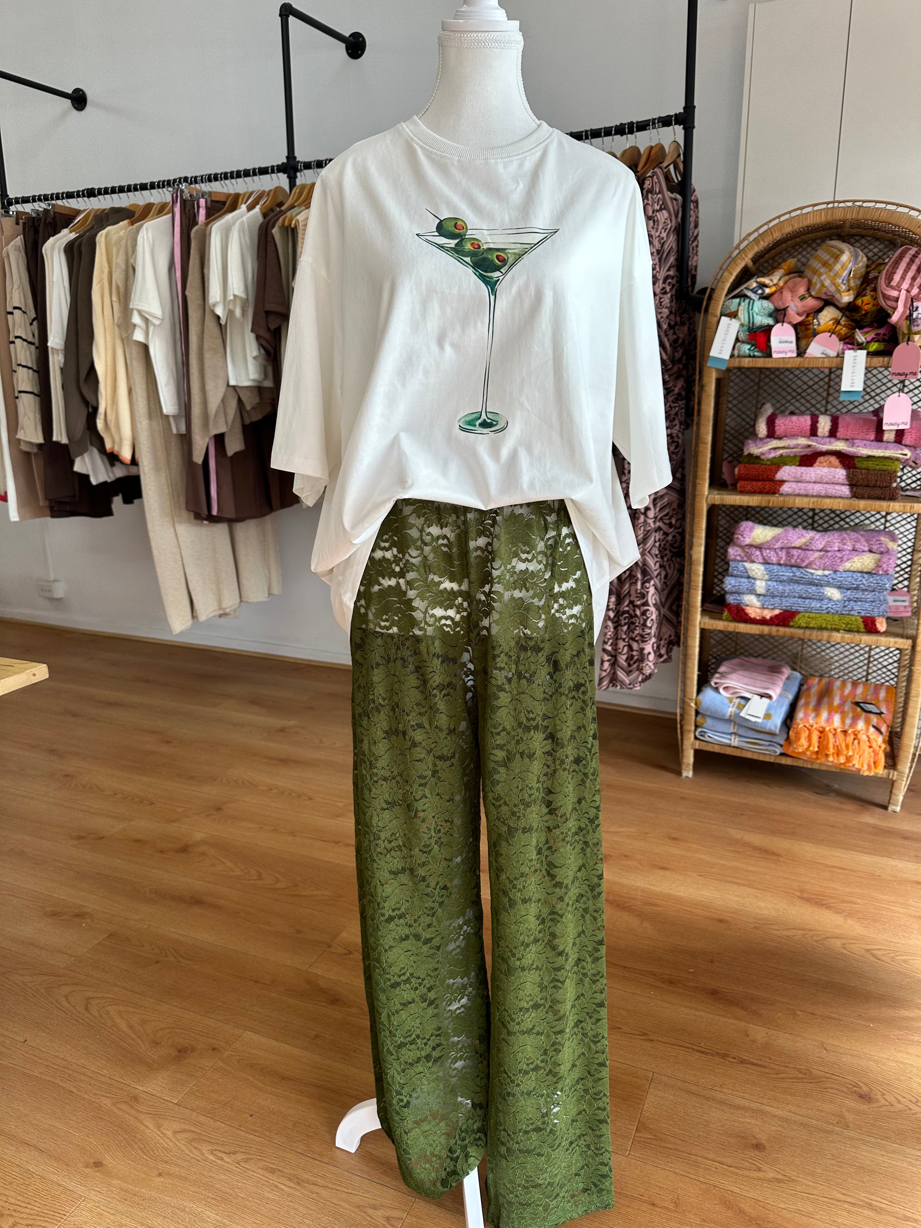By Frankie Kiana Lace Pant | Khaki