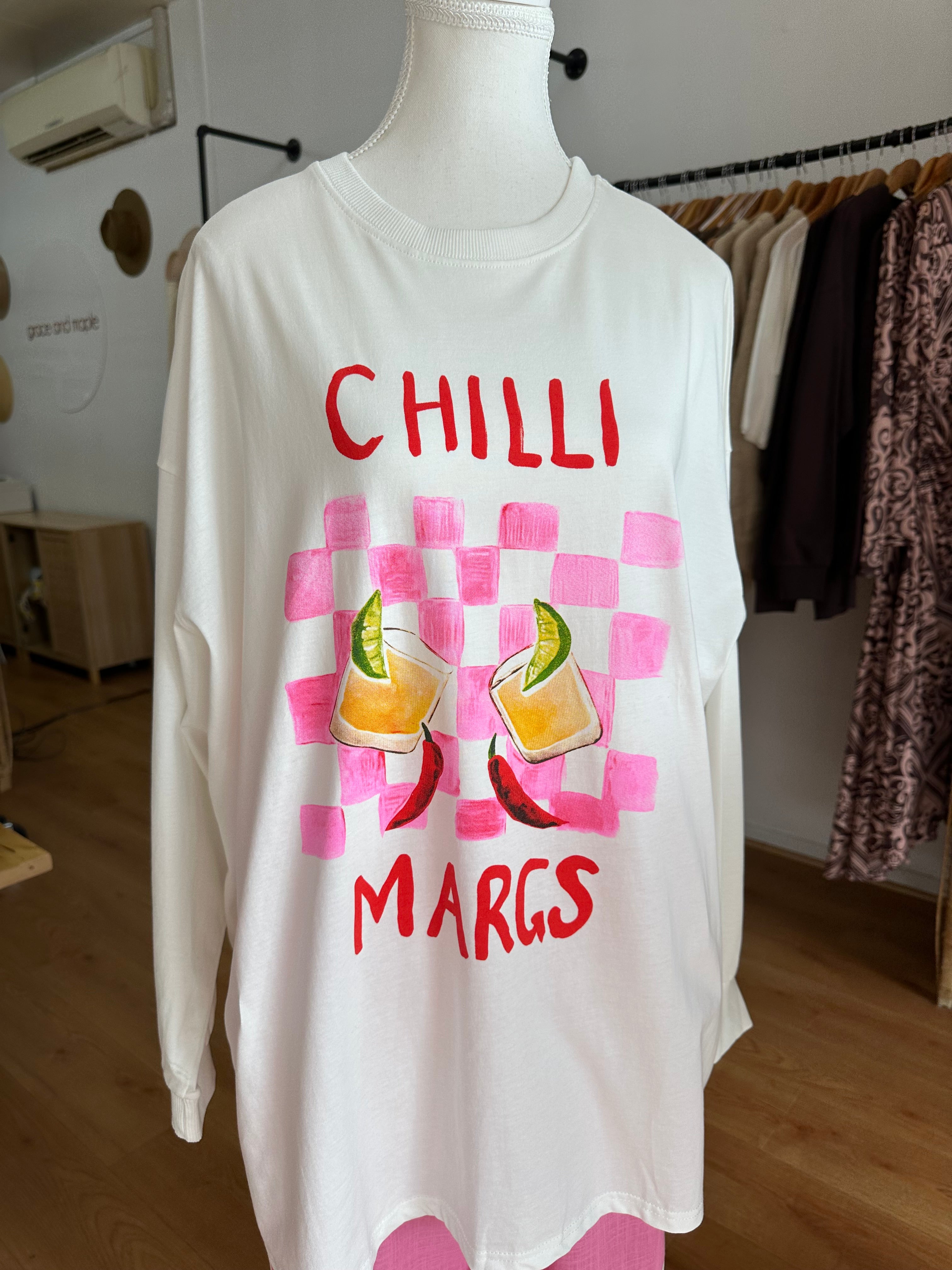 By Frankie Chilli Margs Long Sleeve | White