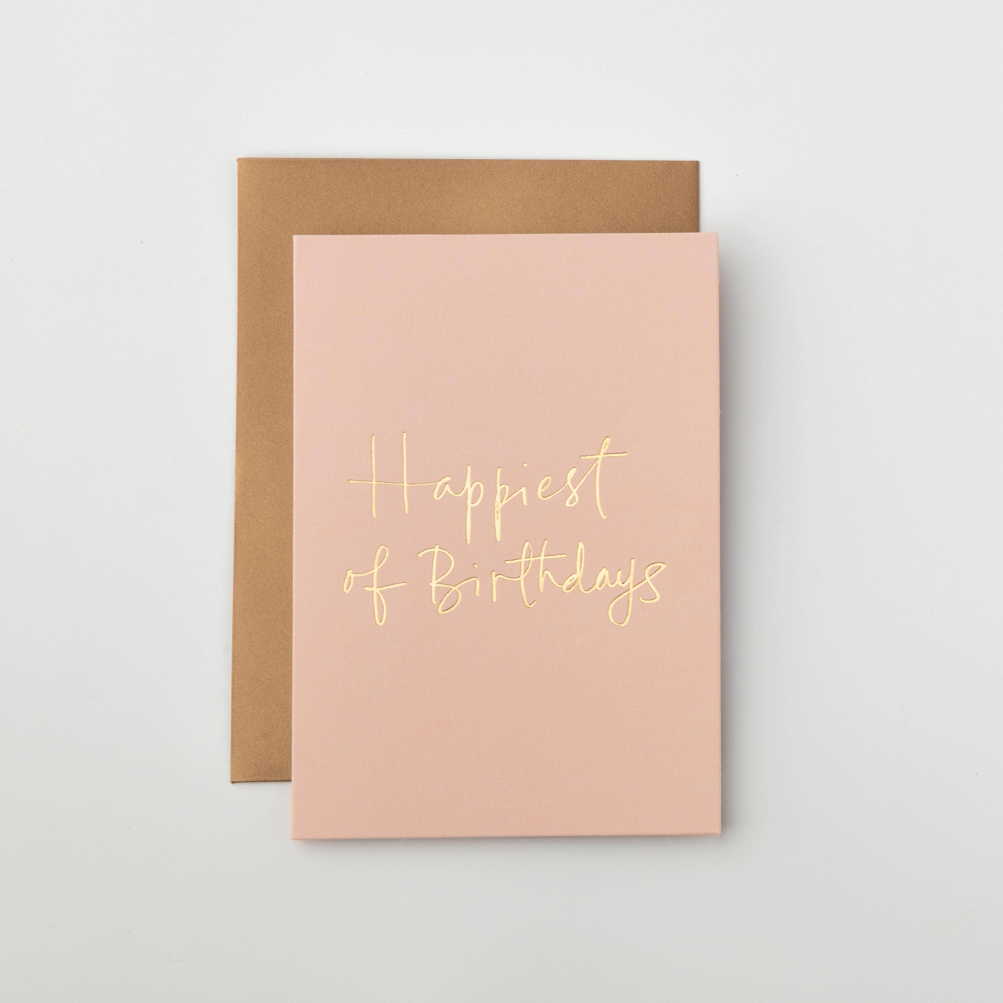 Happiest of Birthdays (Petal Pink) Greeting Card