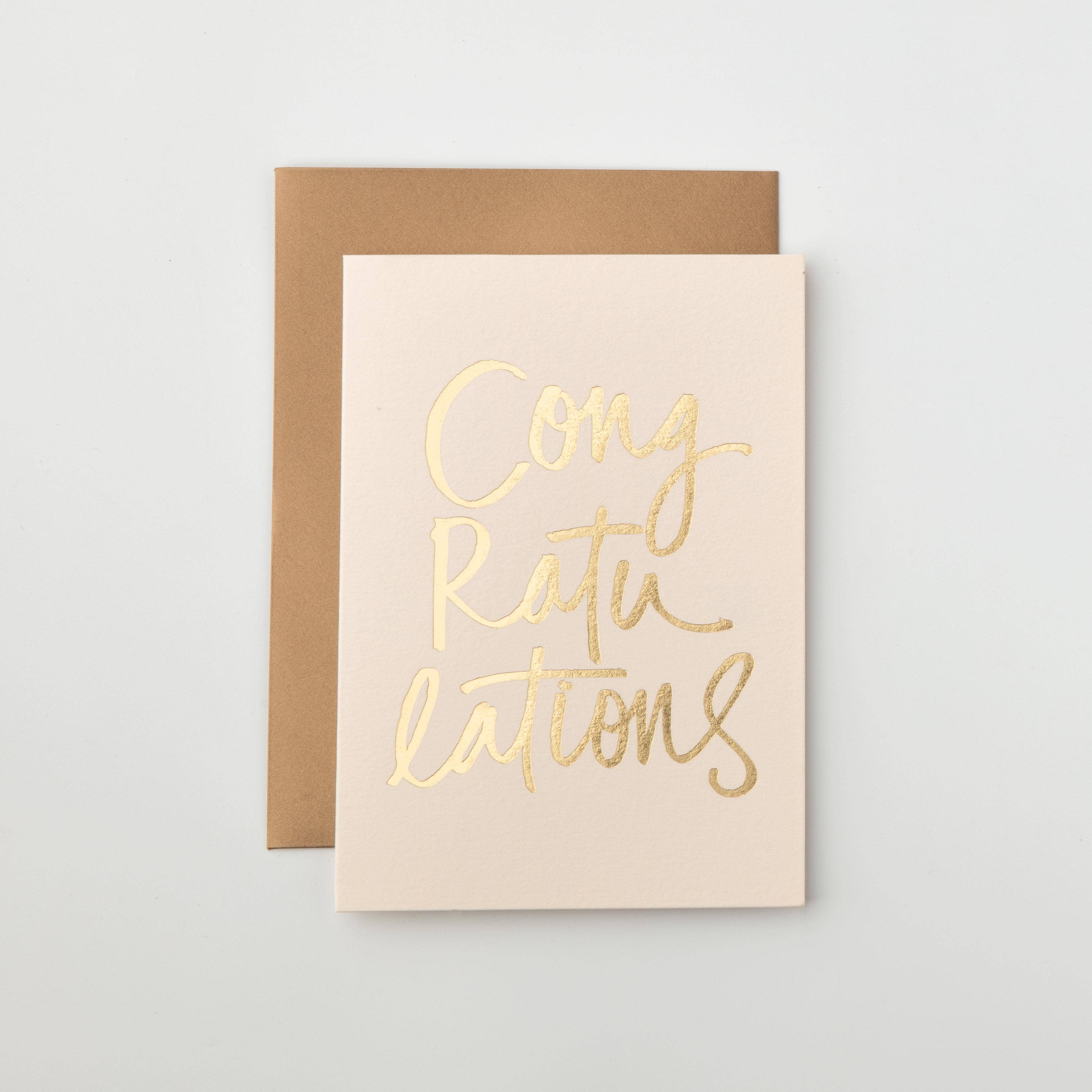 Congratulations (Creme) Greeting Card