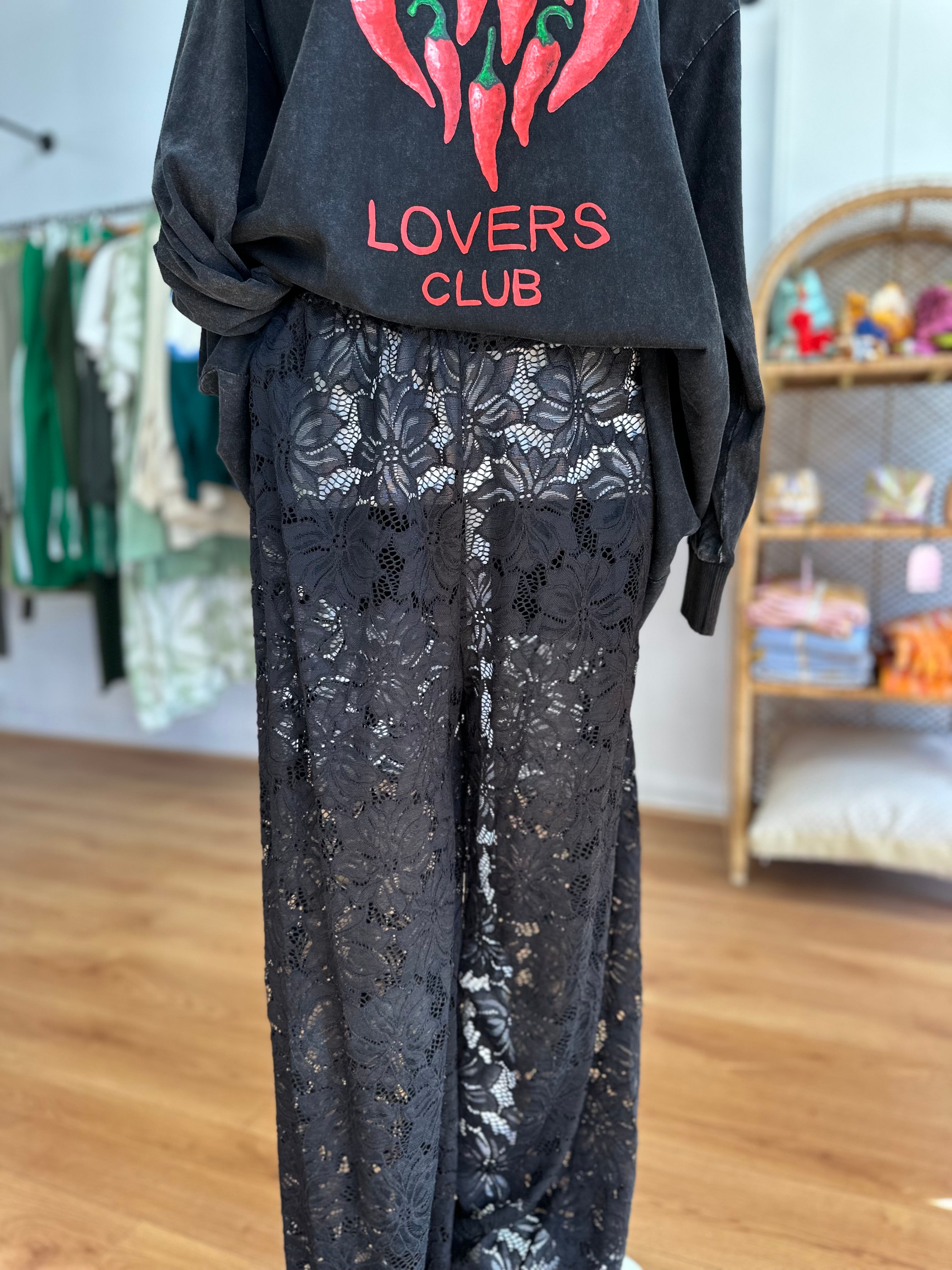 By Frankie Lace Pants | Black
