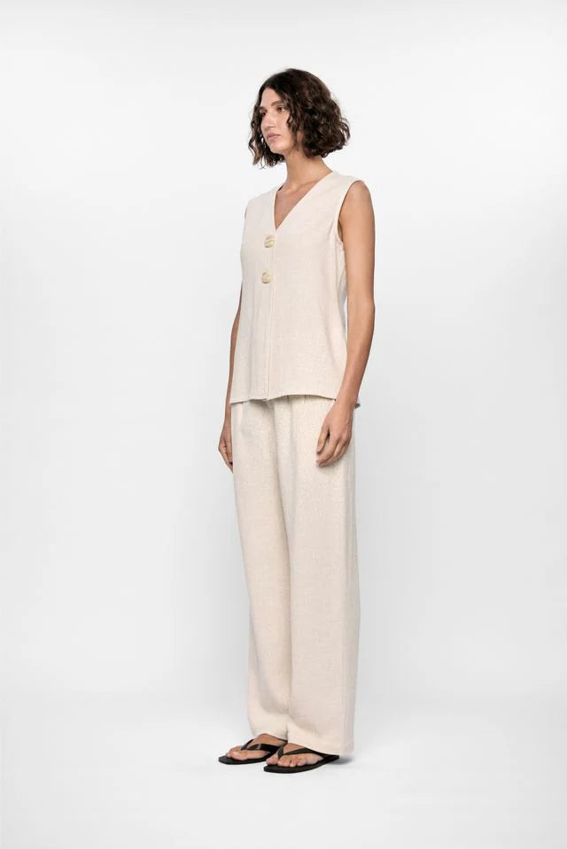 Staple The Label - Piper Wide Leg Pant | Natural