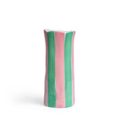 Small Vase |  Pink & Green Striped