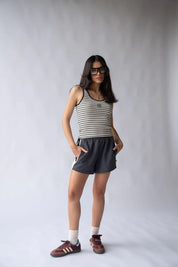 Araminta James - Mio Tank Noir Stripe