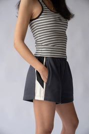 Araminta James - Mio Tank Noir Stripe