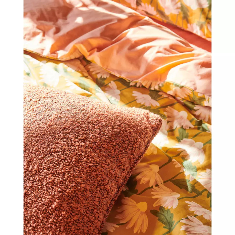Daisy Bunch Mustard Organic Cotton Quilt Cover | Queen