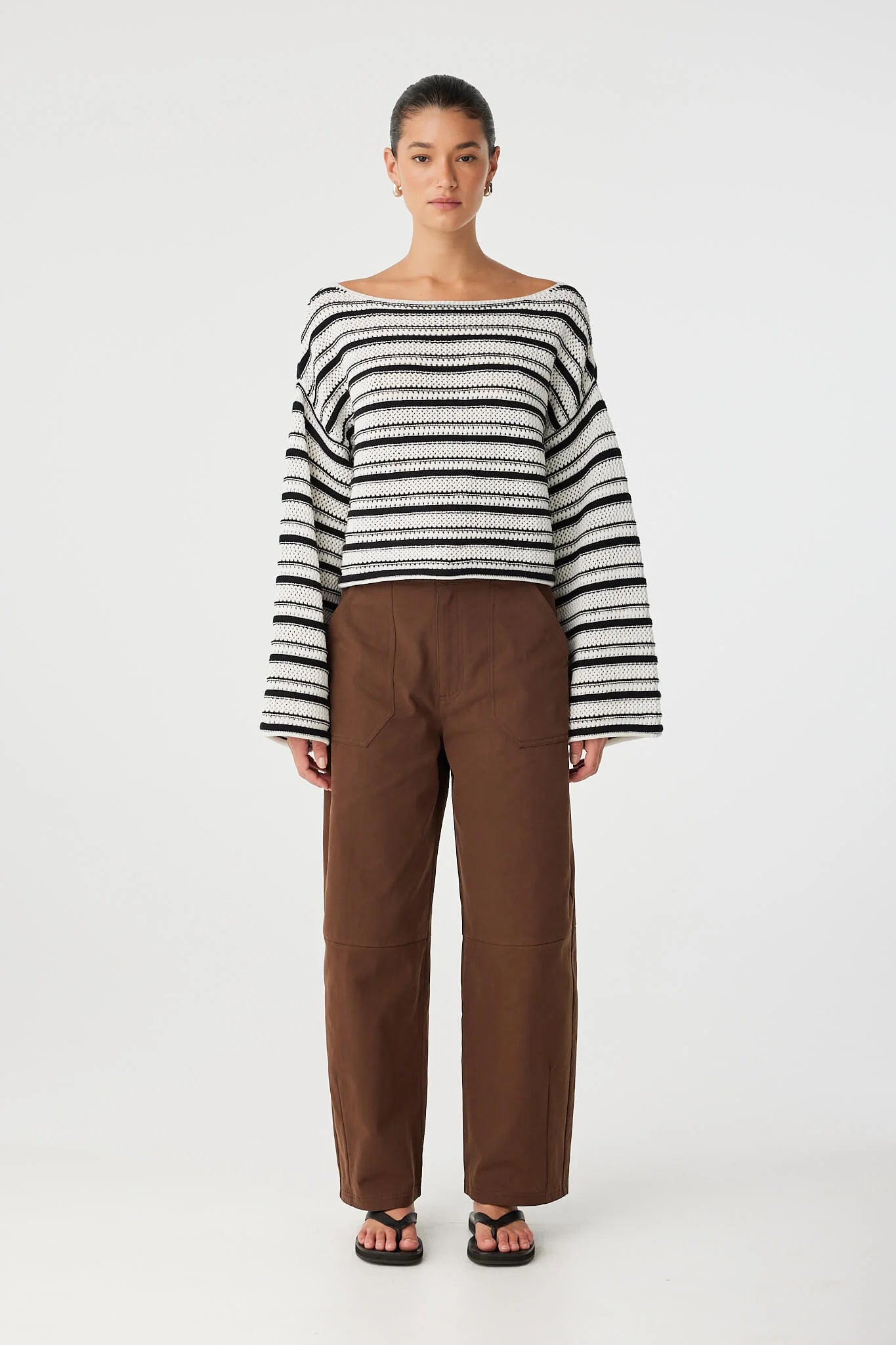 Maisie Sweater | Cream & Black