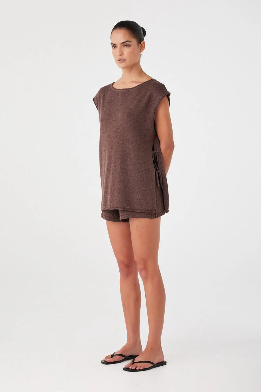 Poppy Tie Side Top | Espresso