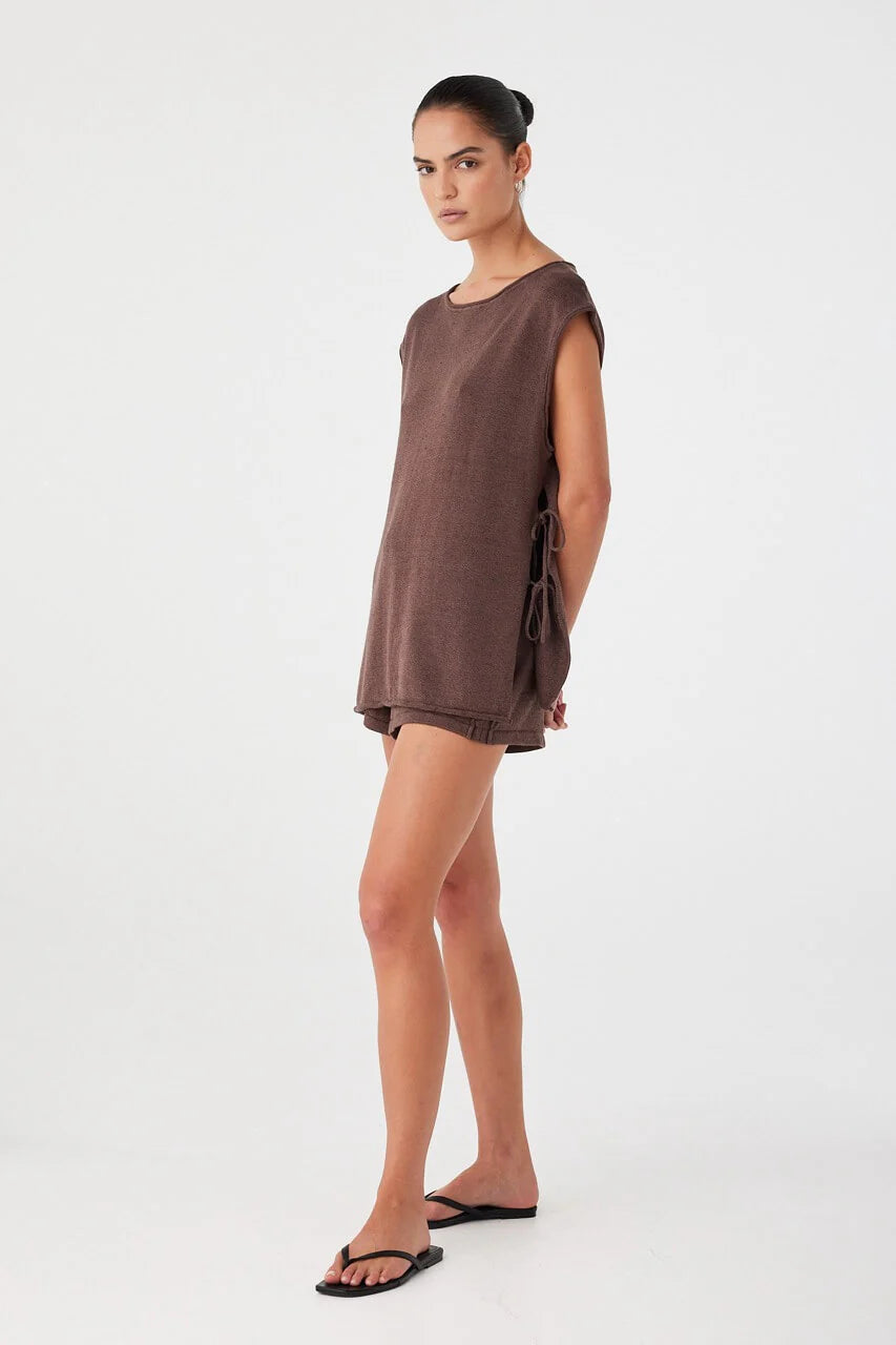 Poppy Tie Side Top | Espresso
