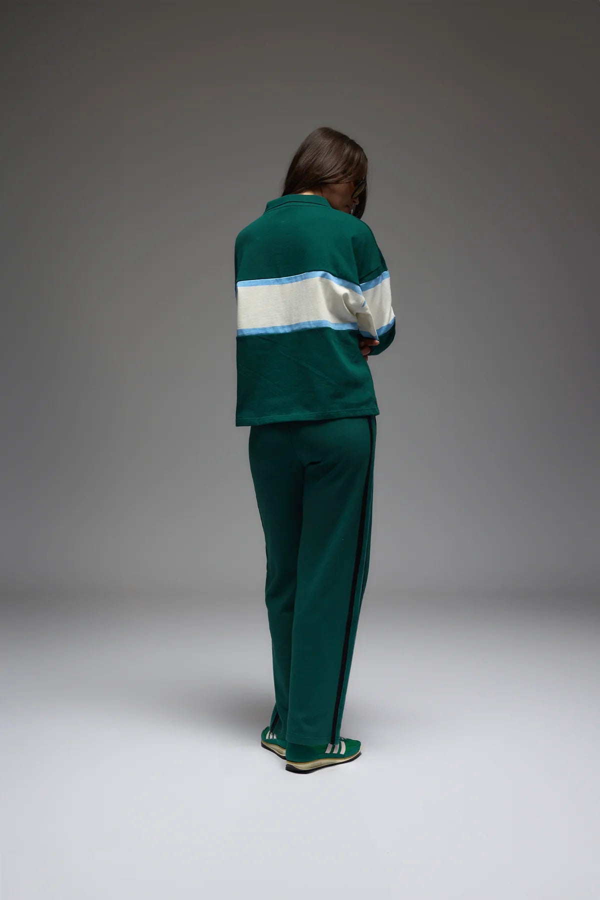 GT Rugby Long Sleeve Polo Shirt | Forest