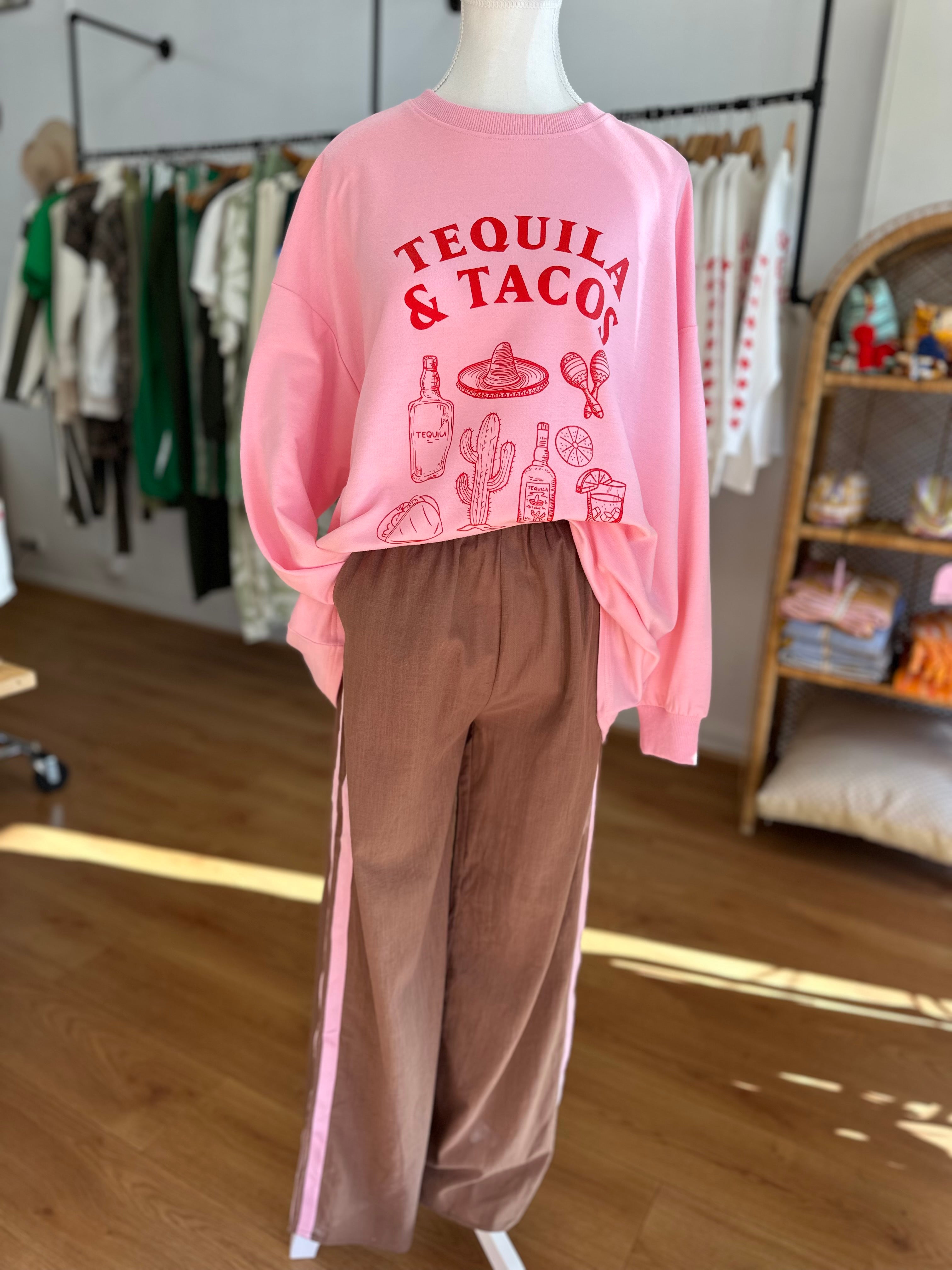 By Frankie Tequilla & Tacos Long Sleeve | Pink