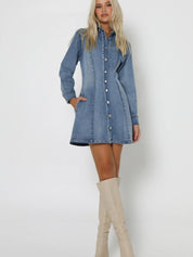 Bianca Mini Dress | Blue Denim