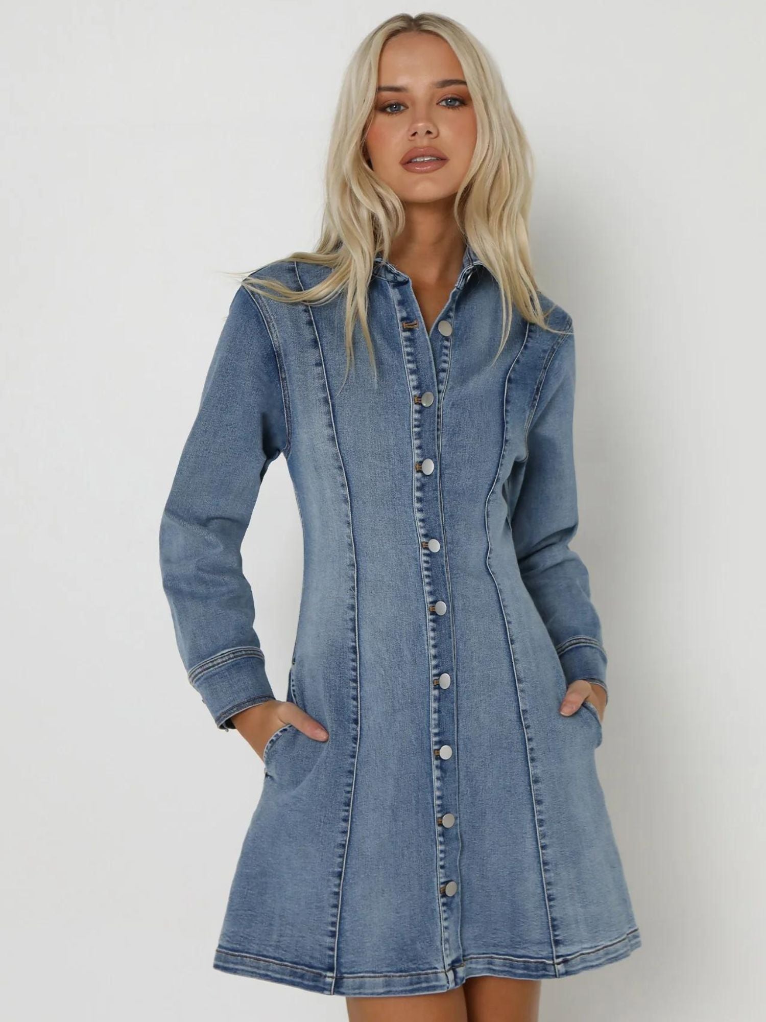 Bianca Mini Dress | Blue Denim