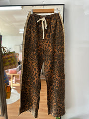By Frankie - Dark Leopard racer pant | Cream Stripe