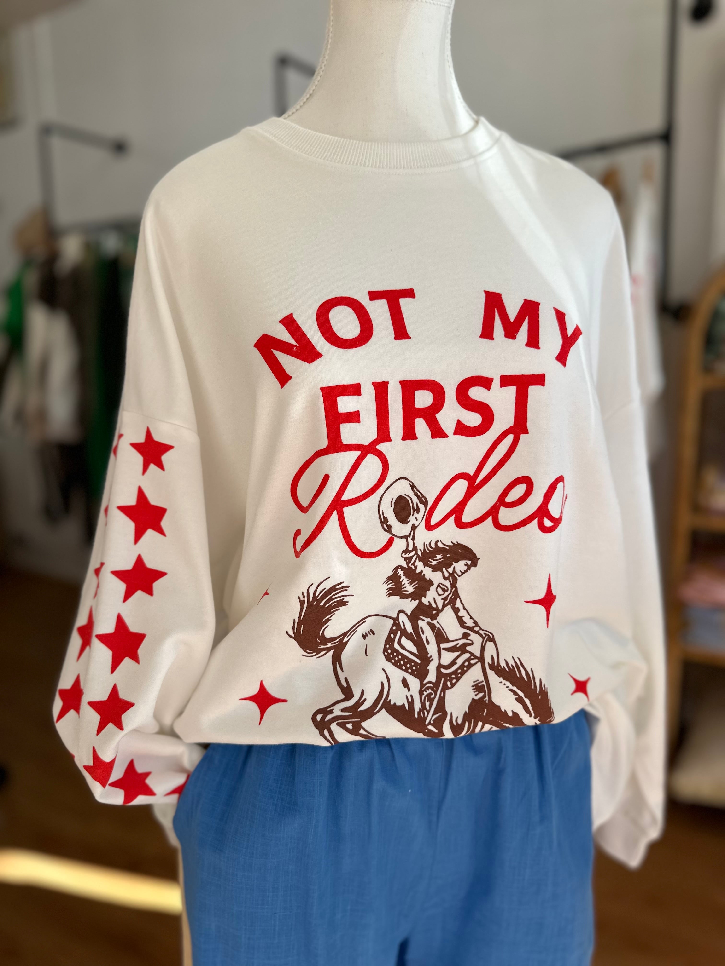 By Frankie - Not my first Rodeo LS Tee | White & Red