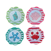 Beaded Coaster Set of 4 - Ocean
