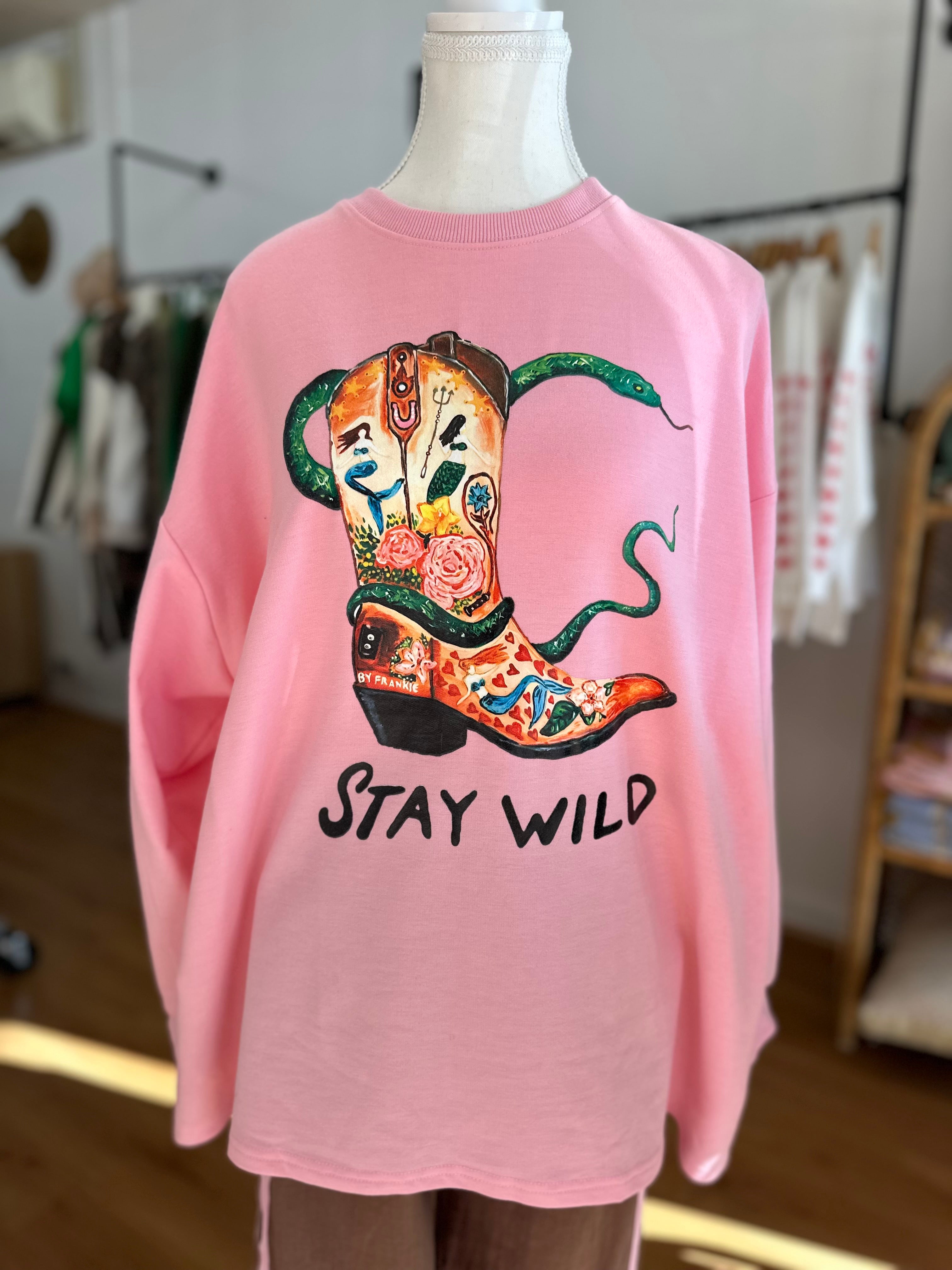 By Frankie Stay Wild Long Sleeve | Pink