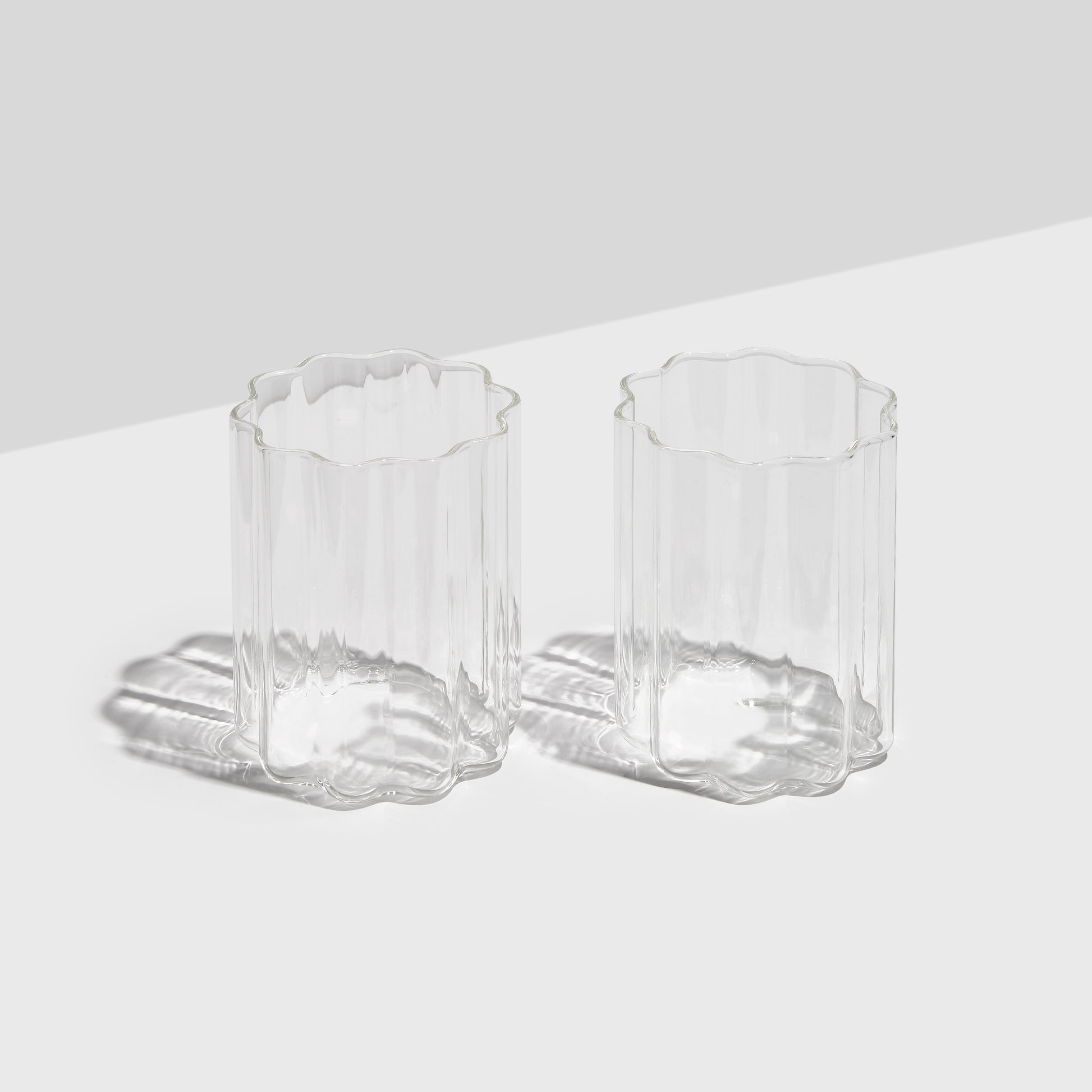 Fazeek Wave Glass Set Of 2 | Clear