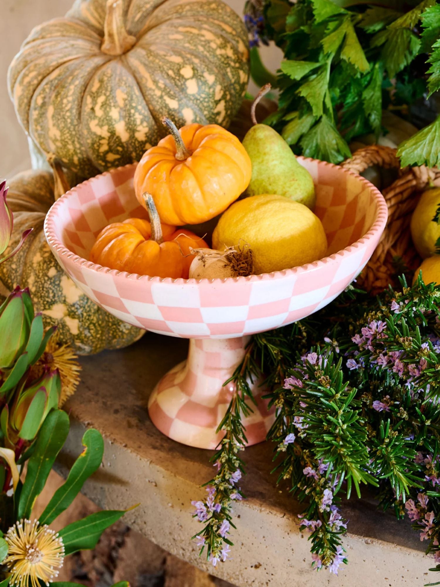 Checkered Fruit Bowl