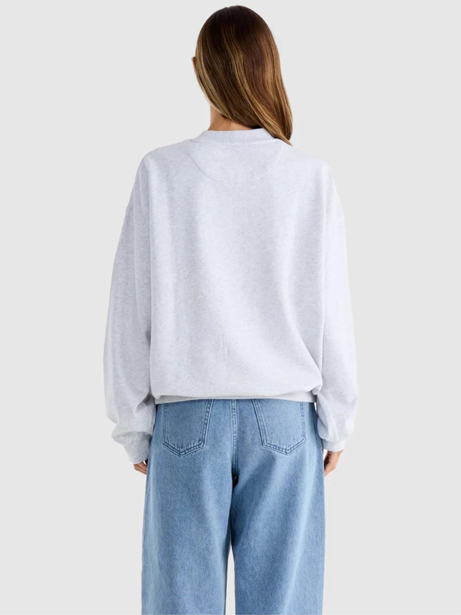 Ena Pelly - Collegiate Sweatshirt | White Marle/Red