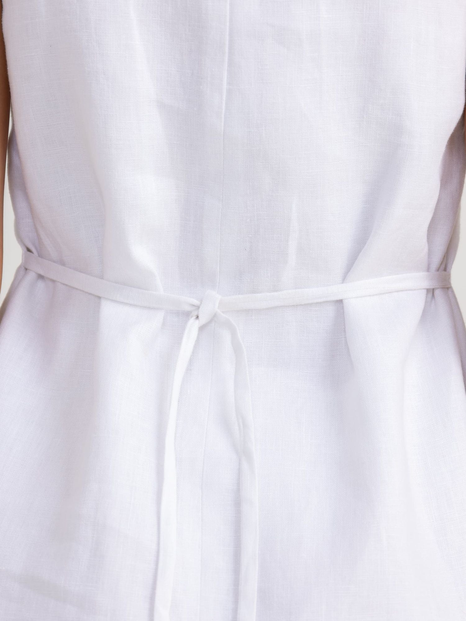 ORTC | Cora Linen Button Mini Dress - White