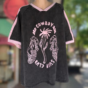Cowboy Tee | Black Acid Wash