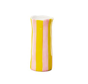 Small Vase |  Yellow & Pink Striped