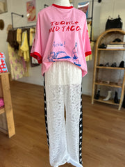 Lace Star Pants | White