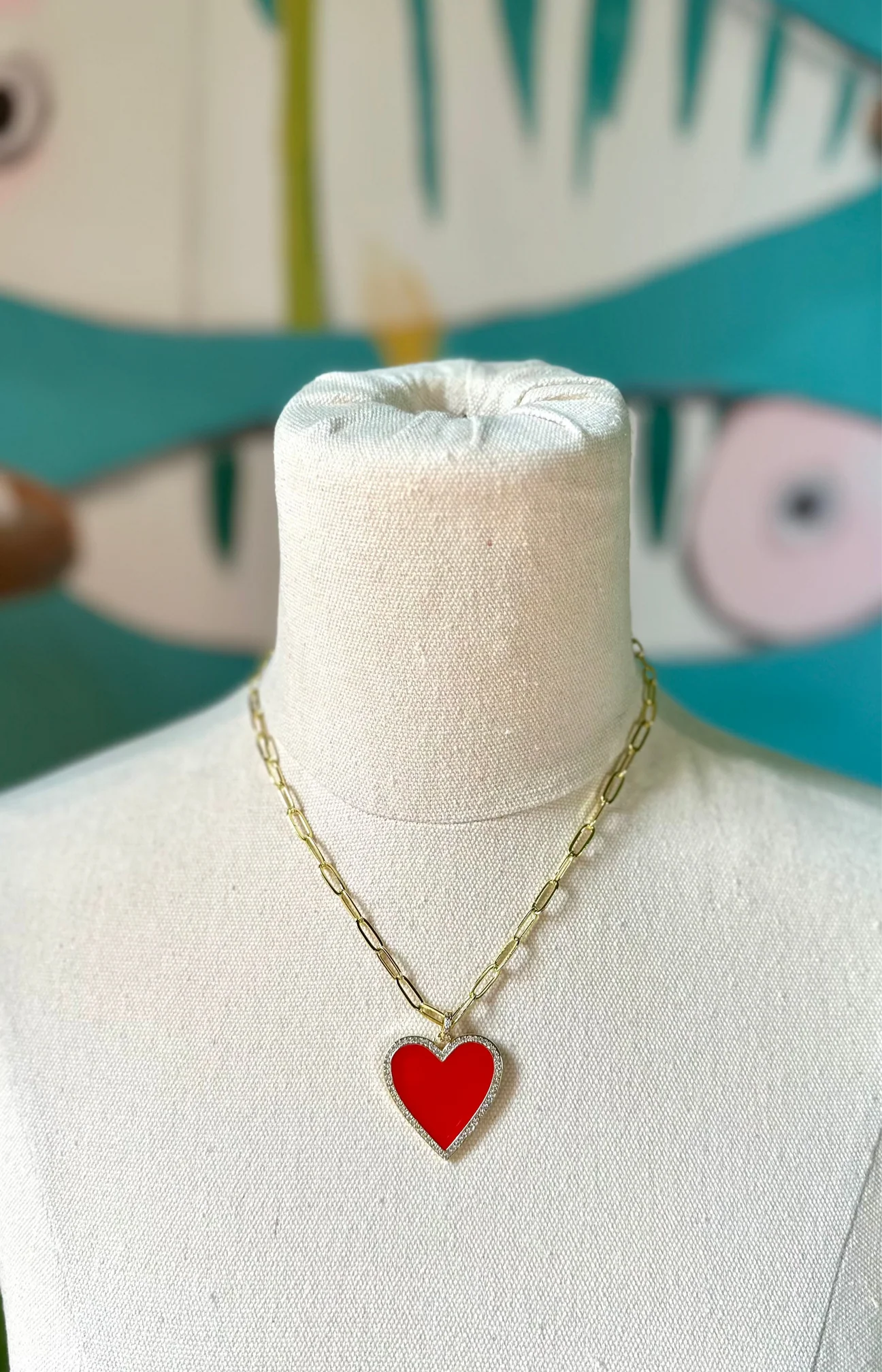 Lizey Red Heart Necklace