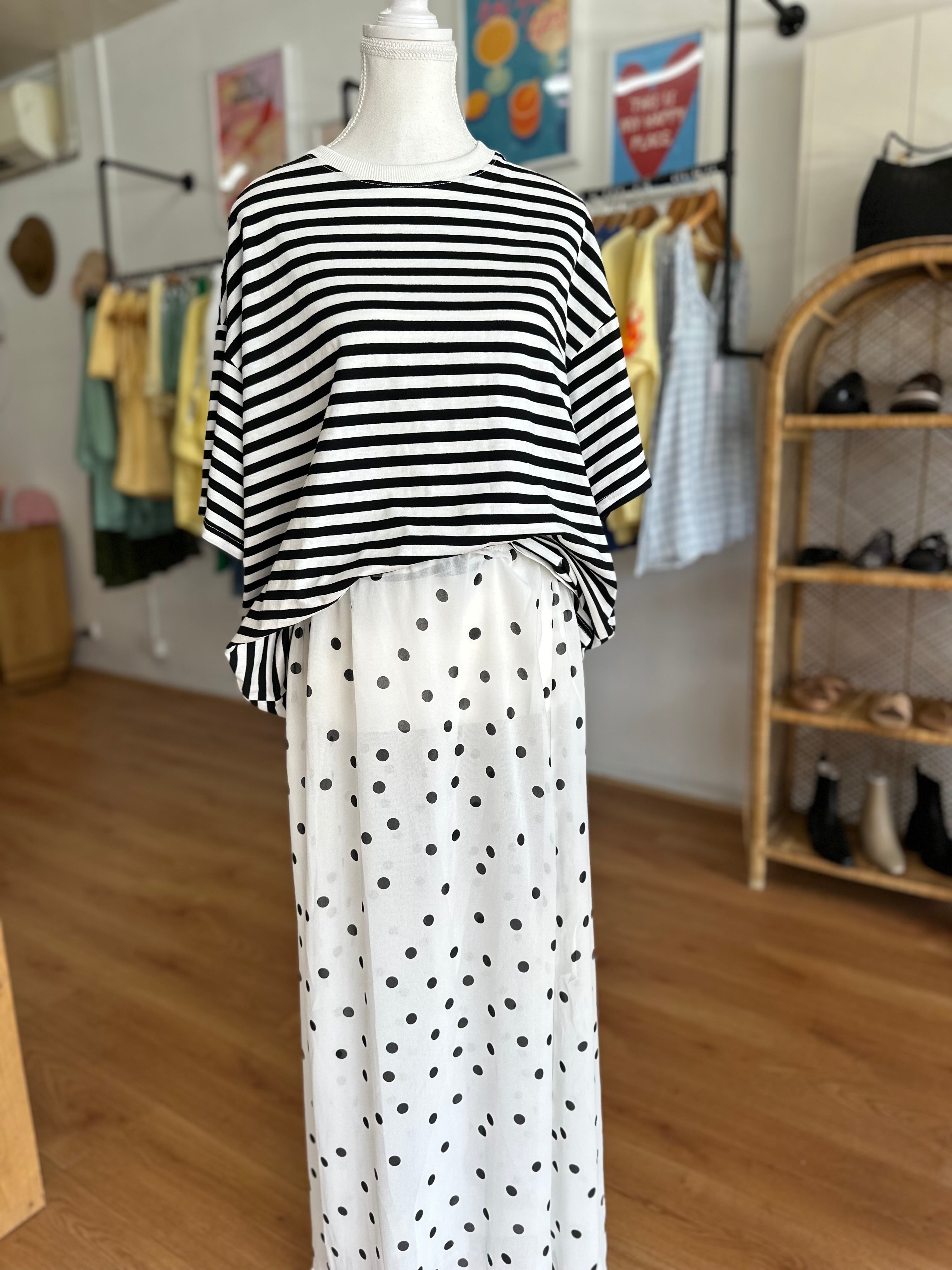 Sheer Polka Dot Skirt