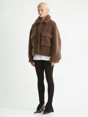 Emery Faux Fur Jacket | Cocoa