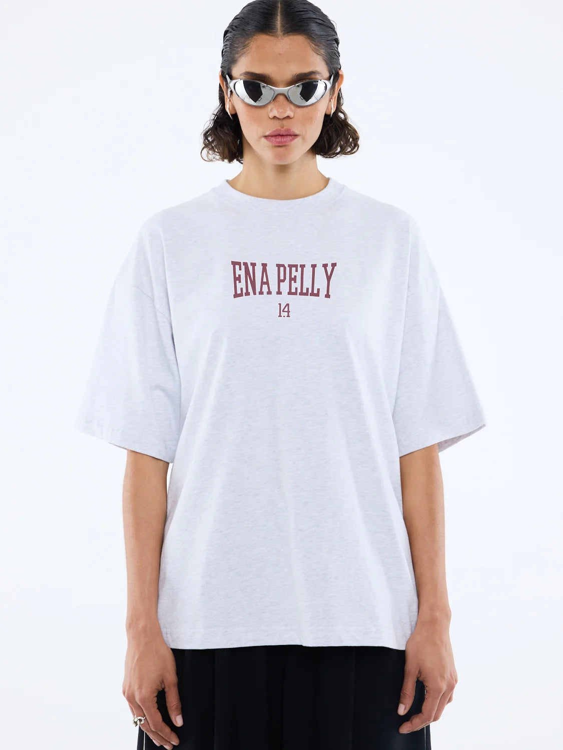 Varsity Arch Tee | White Marle