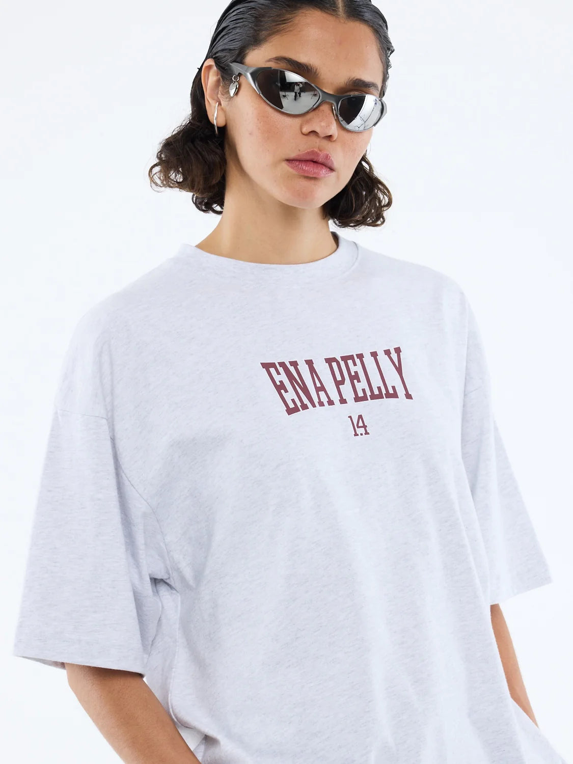 Varsity Arch Tee | White Marle
