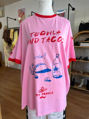 Tequila & Tacos Tee | Pink/Red