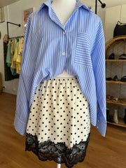 White/Black Polka Dot Skirt