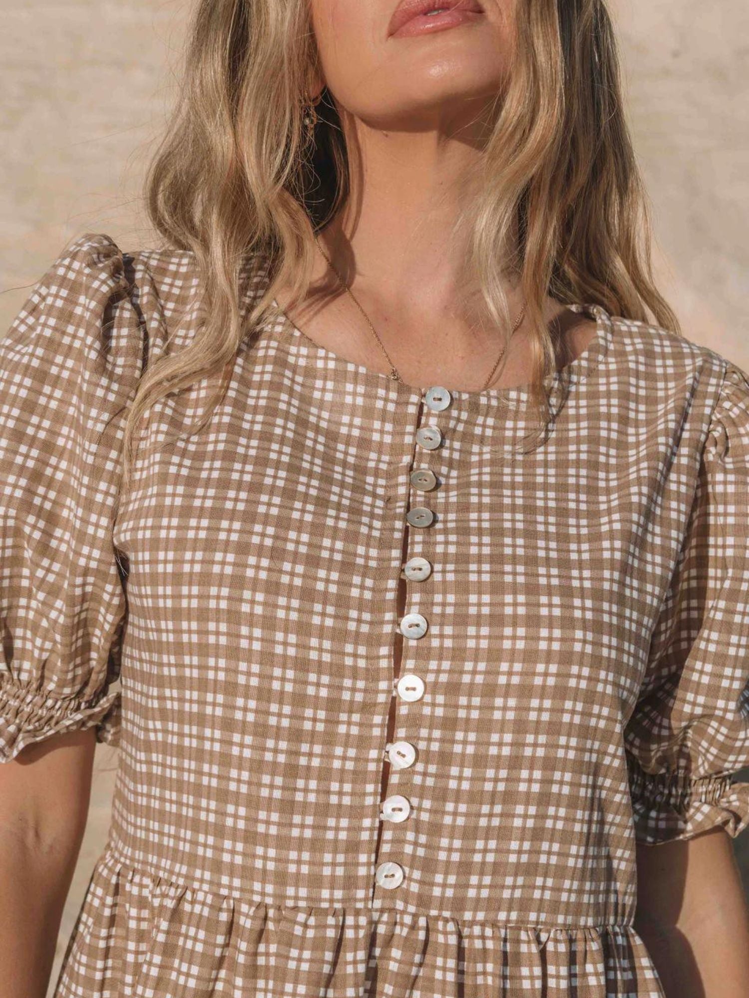 The Scotti Dress | 'Gingham' Mocha