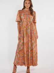 Frida Maxi Dress | Mosaic Print