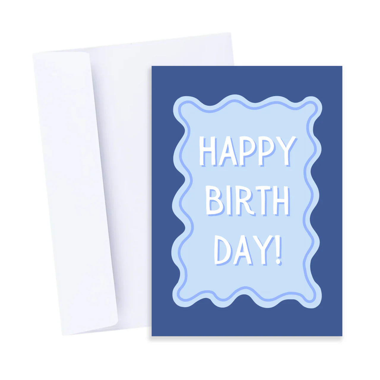 Wiggly Blue Birthday Card