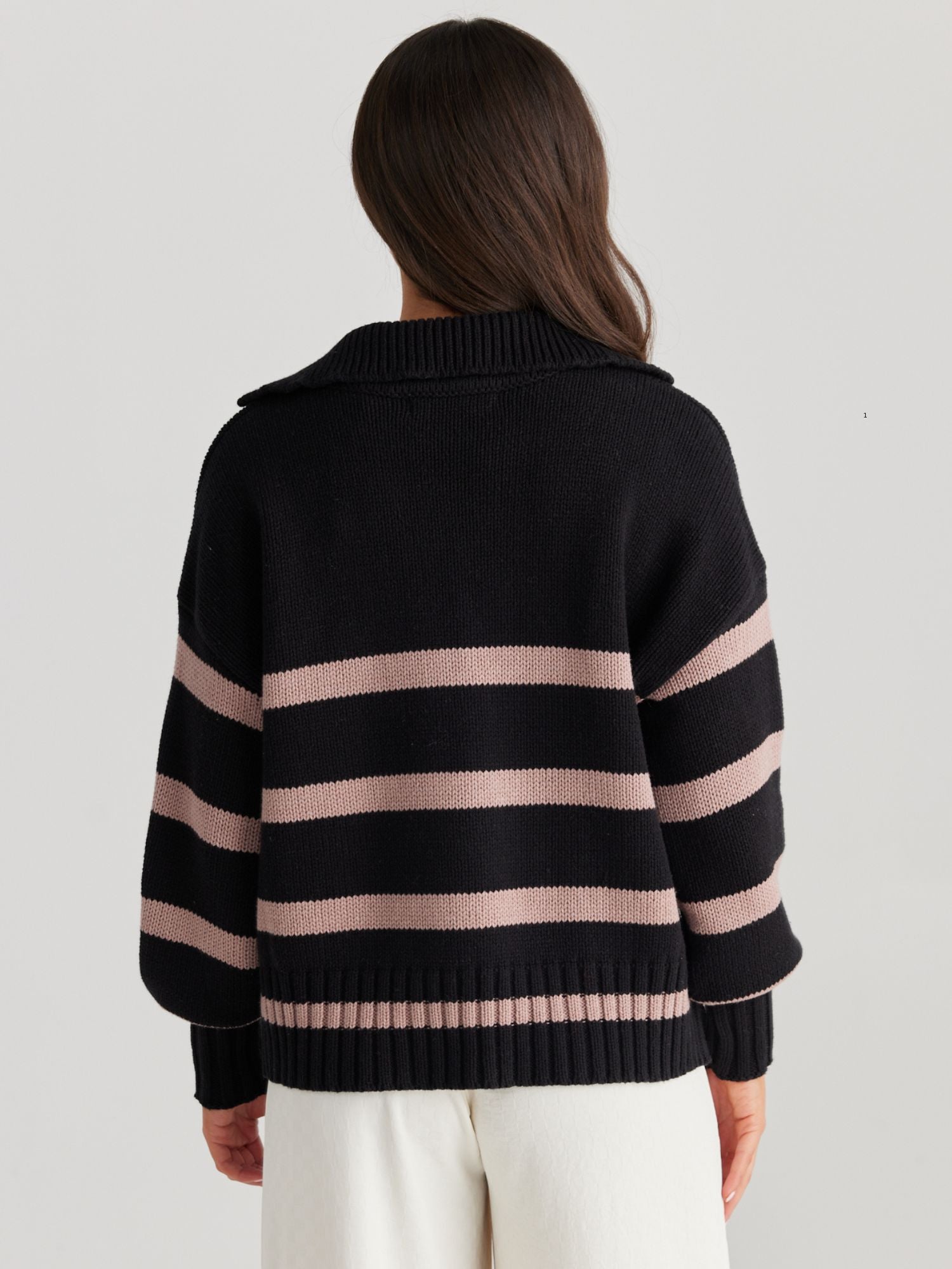 Goldie Stripe Knit | Black