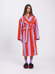 Hommey Robe | Grapefruit Stripes