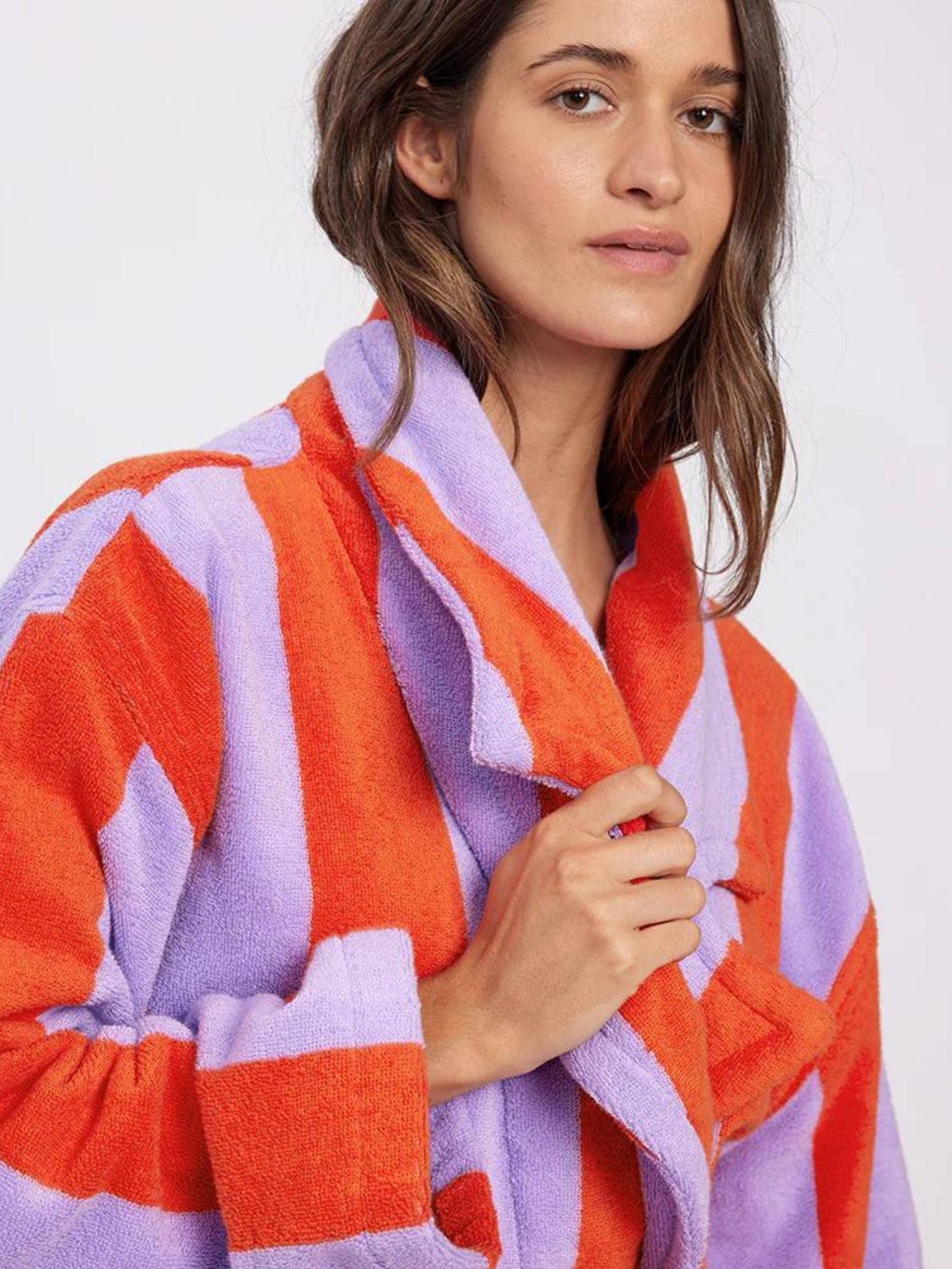Hommey Robe | Grapefruit Stripes