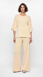 Harper Knit Wide Leg Pant | Vanilla